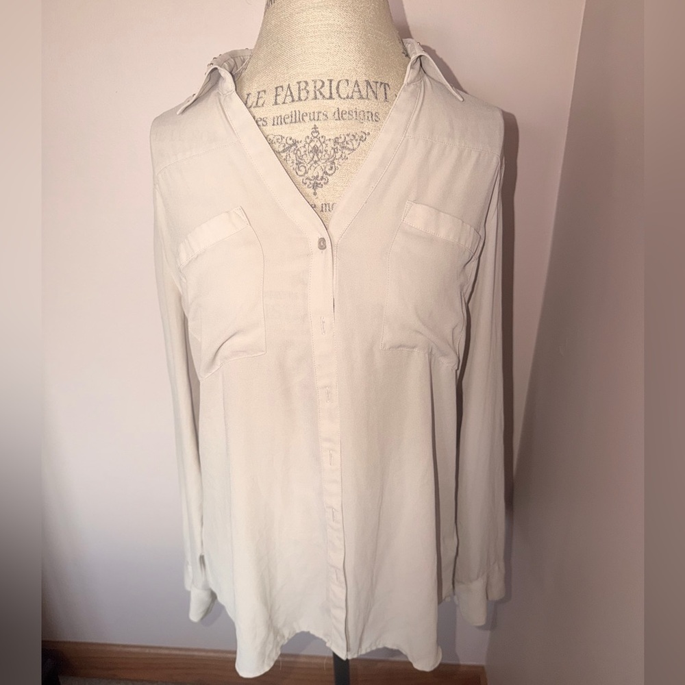 Express studded collar portofino shirt
